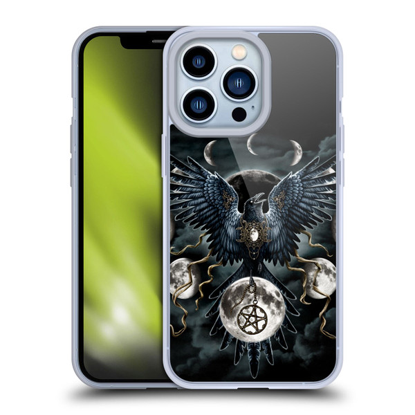 Sarah Richter Animals Gothic Black Raven Soft Gel Case for Apple iPhone 13 Pro