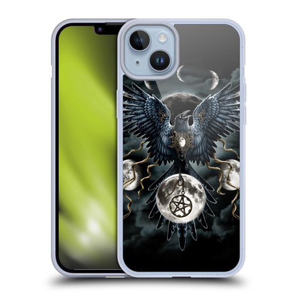 Sarah Richter Animals Gothic Black Raven Soft Gel Case for Apple iPhone 14 Plus