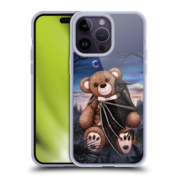 Sarah Richter Animals Bat Cuddling A Toy Bear Soft Gel Case for Apple iPhone 14 Pro Max