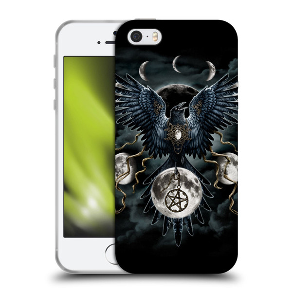 Sarah Richter Animals Gothic Black Raven Soft Gel Case for Apple iPhone 5 / 5s / iPhone SE 2016