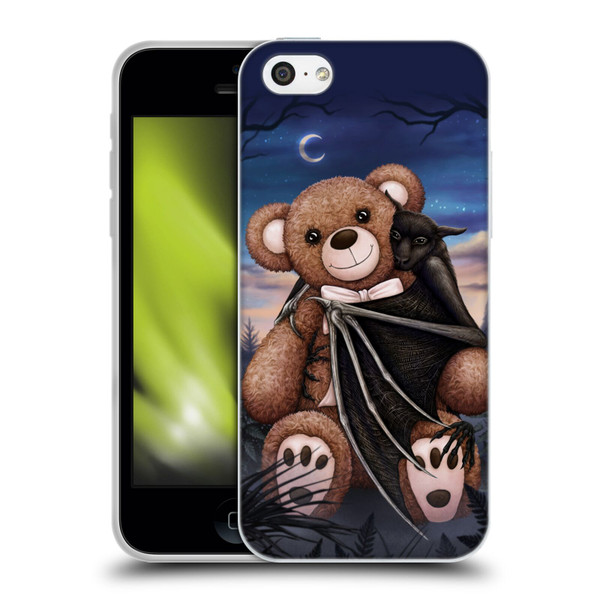 Sarah Richter Animals Bat Cuddling A Toy Bear Soft Gel Case for Apple iPhone 5c