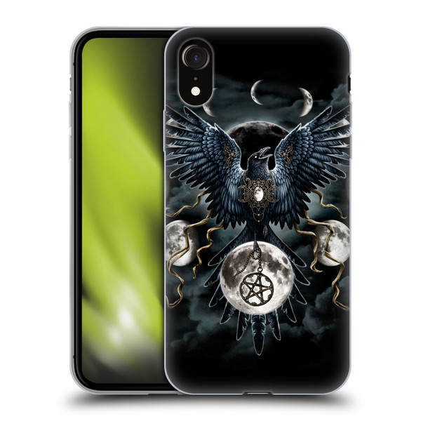 Sarah Richter Animals Gothic Black Raven Soft Gel Case for Apple iPhone XR