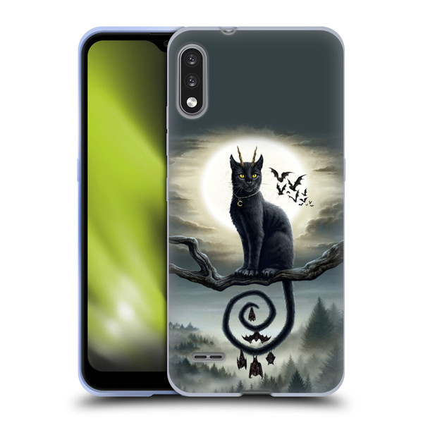 Sarah Richter Animals Gothic Black Cat & Bats Soft Gel Case for LG K22