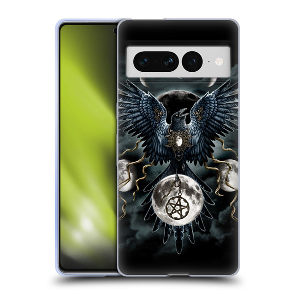 Sarah Richter Animals Gothic Black Raven Soft Gel Case for Google Pixel 7 Pro