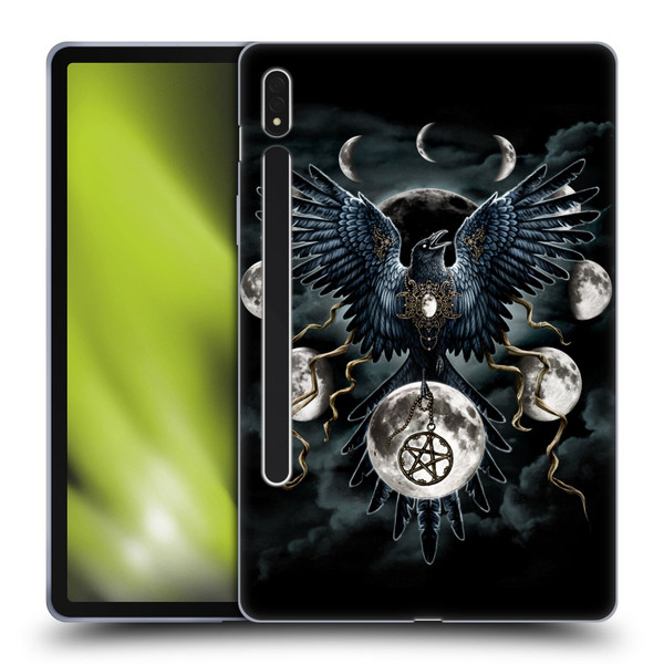 Sarah Richter Animals Gothic Black Raven Soft Gel Case for Samsung Galaxy Tab S8