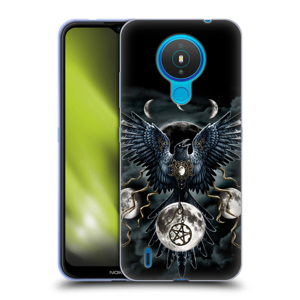 Sarah Richter Animals Gothic Black Raven Soft Gel Case for Nokia 1.4