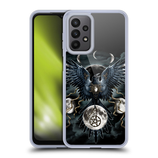 Sarah Richter Animals Gothic Black Raven Soft Gel Case for Samsung Galaxy A23 / 5G (2022)