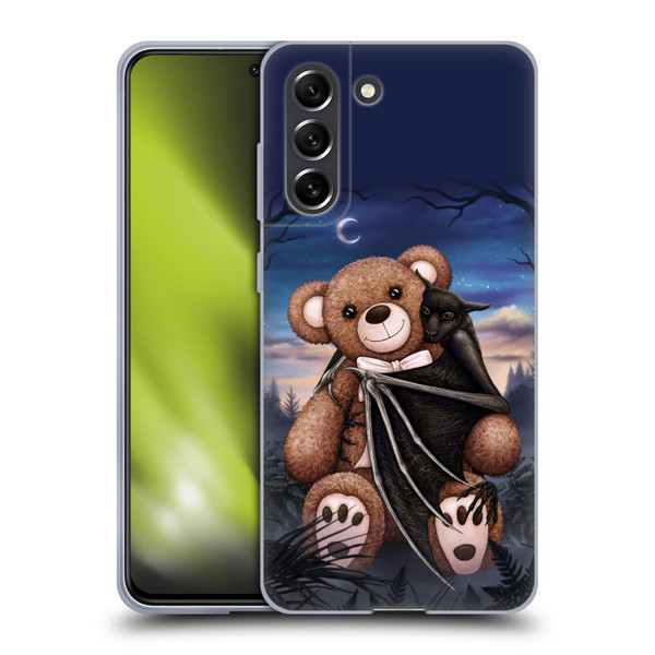 Sarah Richter Animals Bat Cuddling A Toy Bear Soft Gel Case for Samsung Galaxy S21 FE 5G