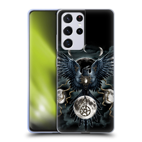 Sarah Richter Animals Gothic Black Raven Soft Gel Case for Samsung Galaxy S21 Ultra 5G