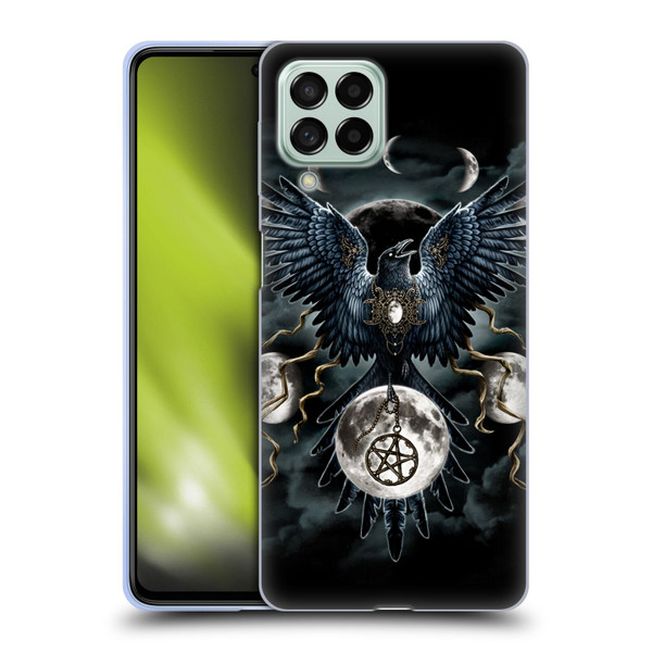 Sarah Richter Animals Gothic Black Raven Soft Gel Case for Samsung Galaxy M53 (2022)