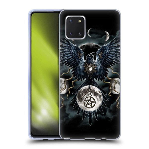 Sarah Richter Animals Gothic Black Raven Soft Gel Case for Samsung Galaxy Note10 Lite
