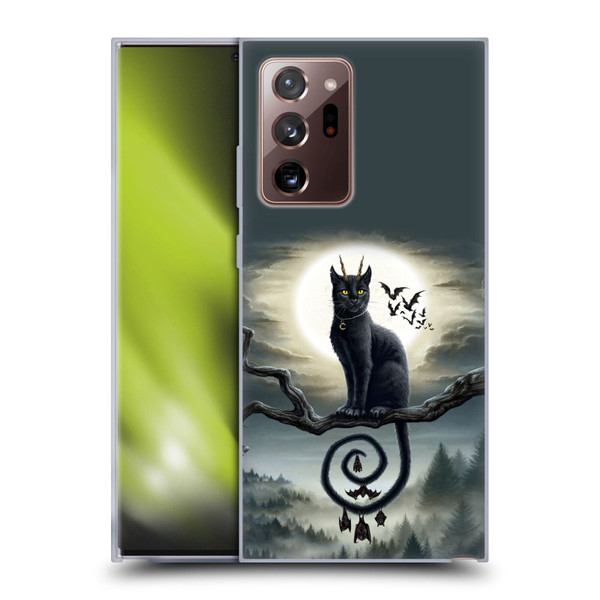 Sarah Richter Animals Gothic Black Cat & Bats Soft Gel Case for Samsung Galaxy Note20 Ultra / 5G