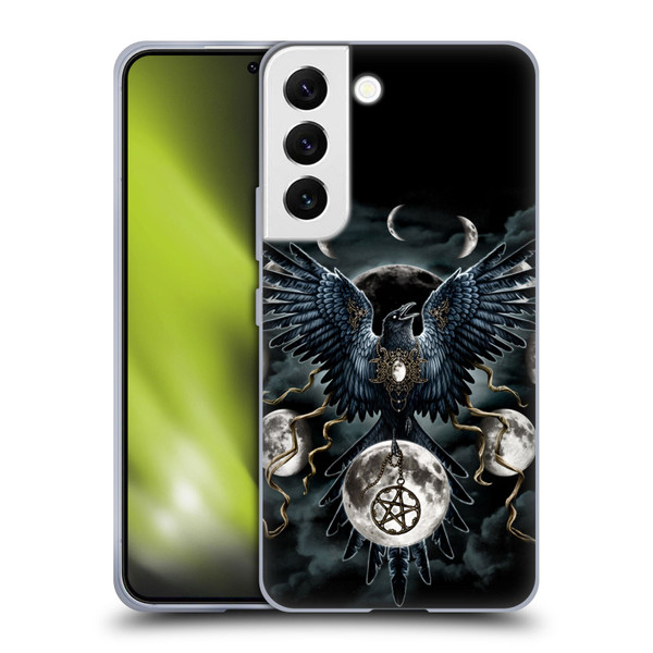 Sarah Richter Animals Gothic Black Raven Soft Gel Case for Samsung Galaxy S22 5G