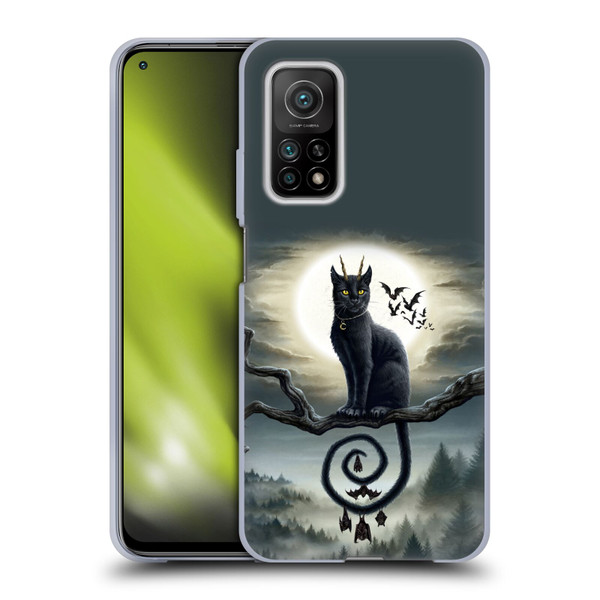 Sarah Richter Animals Gothic Black Cat & Bats Soft Gel Case for Xiaomi Mi 10T 5G