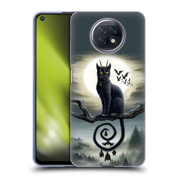 Sarah Richter Animals Gothic Black Cat & Bats Soft Gel Case for Xiaomi Redmi Note 9T 5G