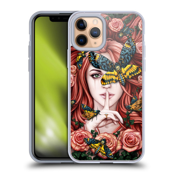 Sarah Richter Fantasy Silent Girl With Red Hair Soft Gel Case for Apple iPhone 11 Pro