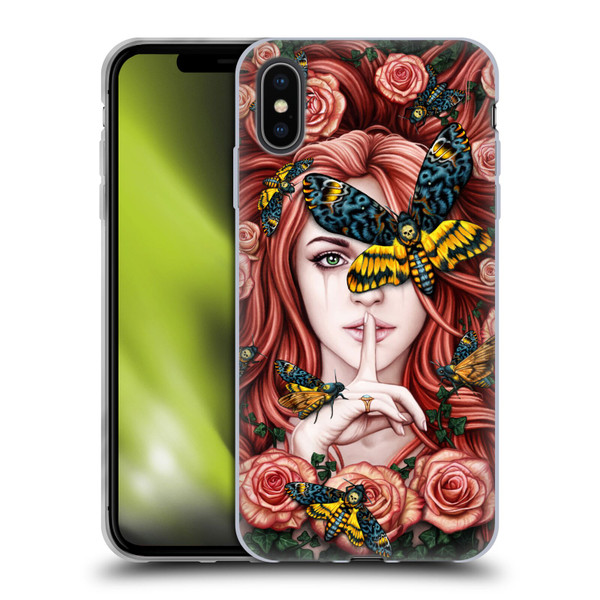 Sarah Richter Fantasy Silent Girl With Red Hair Soft Gel Case for Apple iPhone XS Max