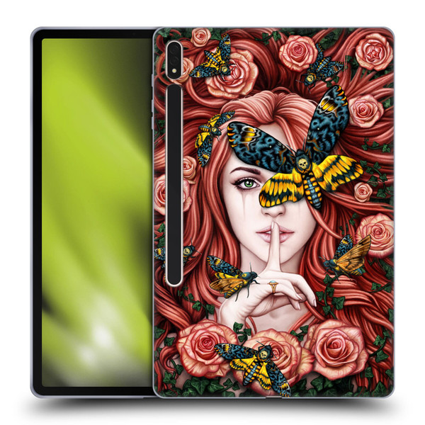 Sarah Richter Fantasy Silent Girl With Red Hair Soft Gel Case for Samsung Galaxy Tab S8 Plus