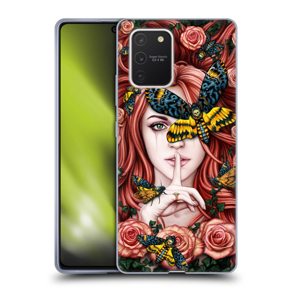 Sarah Richter Fantasy Silent Girl With Red Hair Soft Gel Case for Samsung Galaxy S10 Lite