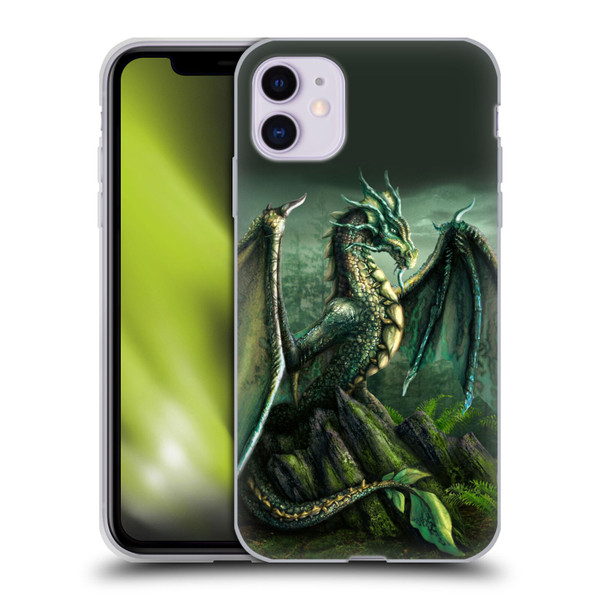 Sarah Richter Fantasy Creatures Green Nature Dragon Soft Gel Case for Apple iPhone 11