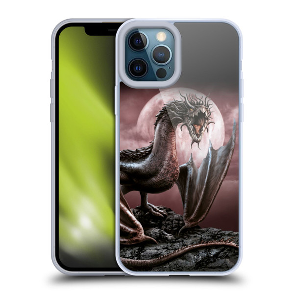 Sarah Richter Fantasy Creatures Black Dragon Roaring Soft Gel Case for Apple iPhone 12 Pro Max