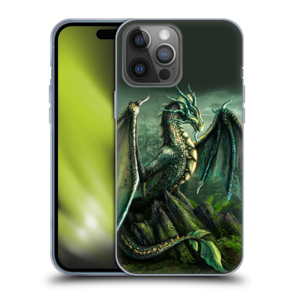 Sarah Richter Fantasy Creatures Green Nature Dragon Soft Gel Case for Apple iPhone 14 Pro Max