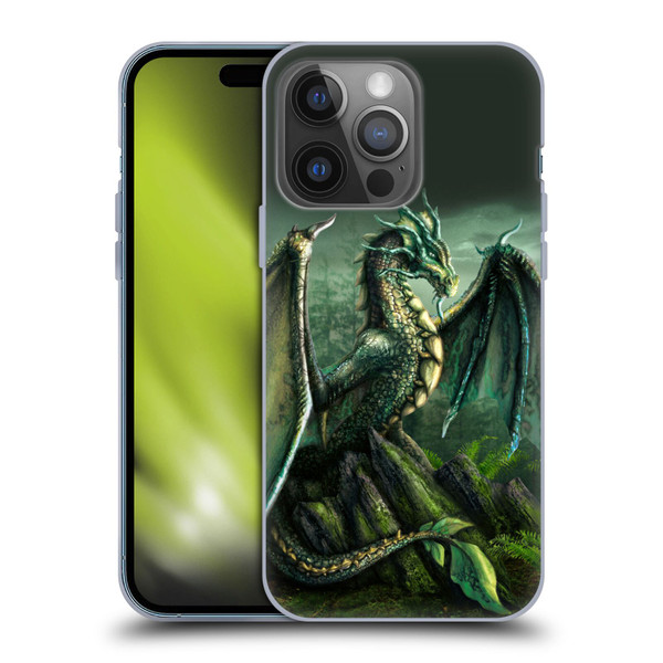 Sarah Richter Fantasy Creatures Green Nature Dragon Soft Gel Case for Apple iPhone 14 Pro