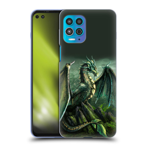 Sarah Richter Fantasy Creatures Green Nature Dragon Soft Gel Case for Motorola Moto G100