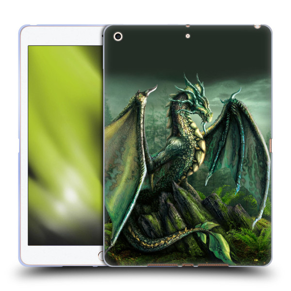 Sarah Richter Fantasy Creatures Green Nature Dragon Soft Gel Case for Apple iPad 10.2 2019/2020/2021