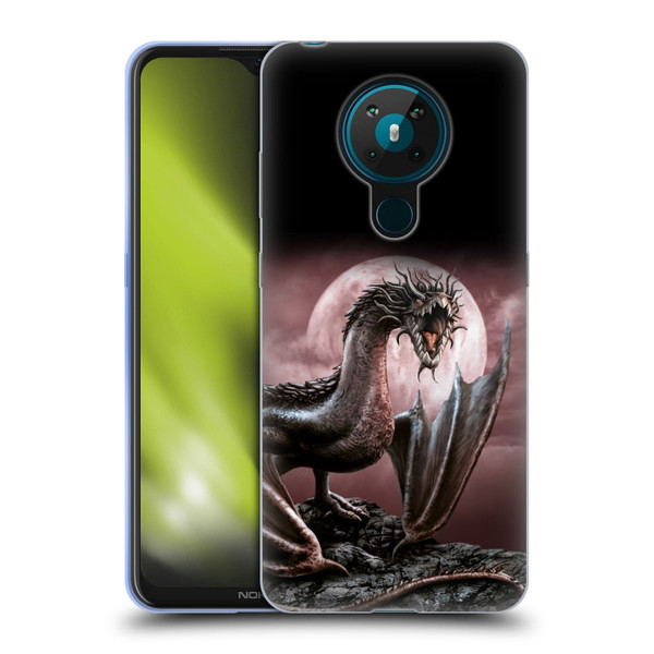 Sarah Richter Fantasy Creatures Black Dragon Roaring Soft Gel Case for Nokia 5.3
