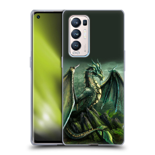 Sarah Richter Fantasy Creatures Green Nature Dragon Soft Gel Case for OPPO Find X3 Neo / Reno5 Pro+ 5G