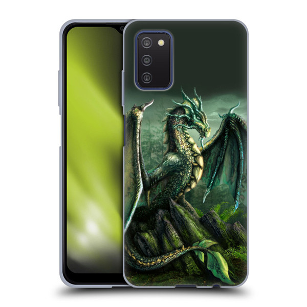 Sarah Richter Fantasy Creatures Green Nature Dragon Soft Gel Case for Samsung Galaxy A03s (2021)