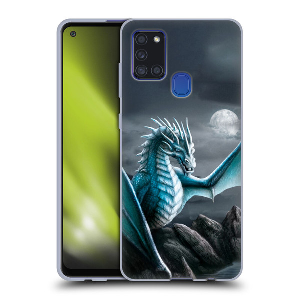 Sarah Richter Fantasy Creatures Blue Water Dragon Soft Gel Case for Samsung Galaxy A21s (2020)