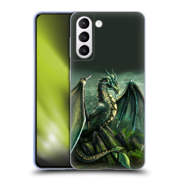Sarah Richter Fantasy Creatures Green Nature Dragon Soft Gel Case for Samsung Galaxy S21+ 5G