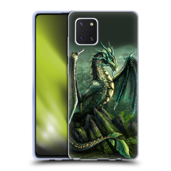 Sarah Richter Fantasy Creatures Green Nature Dragon Soft Gel Case for Samsung Galaxy Note10 Lite
