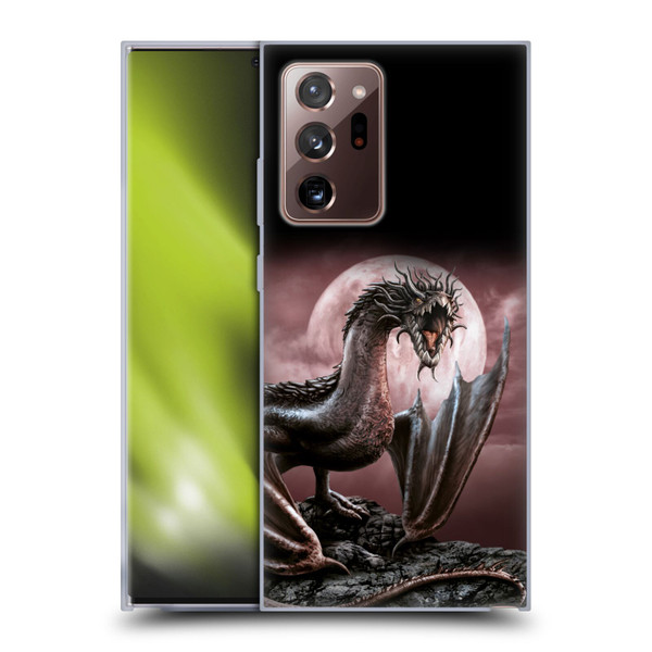 Sarah Richter Fantasy Creatures Black Dragon Roaring Soft Gel Case for Samsung Galaxy Note20 Ultra / 5G