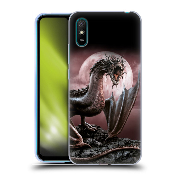 Sarah Richter Fantasy Creatures Black Dragon Roaring Soft Gel Case for Xiaomi Redmi 9A / Redmi 9AT