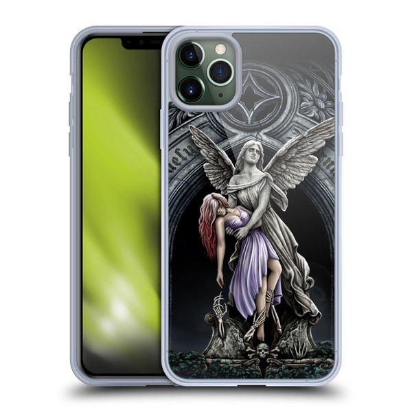 Sarah Richter Gothic Stone Angel With Skull Soft Gel Case for Apple iPhone 11 Pro Max