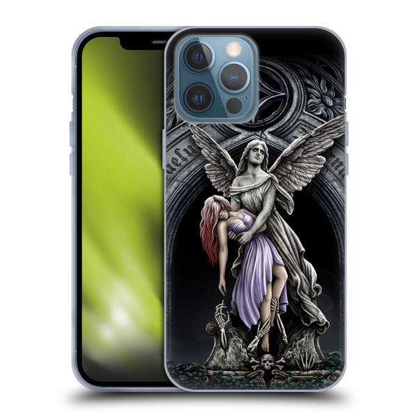 Sarah Richter Gothic Stone Angel With Skull Soft Gel Case for Apple iPhone 13 Pro Max