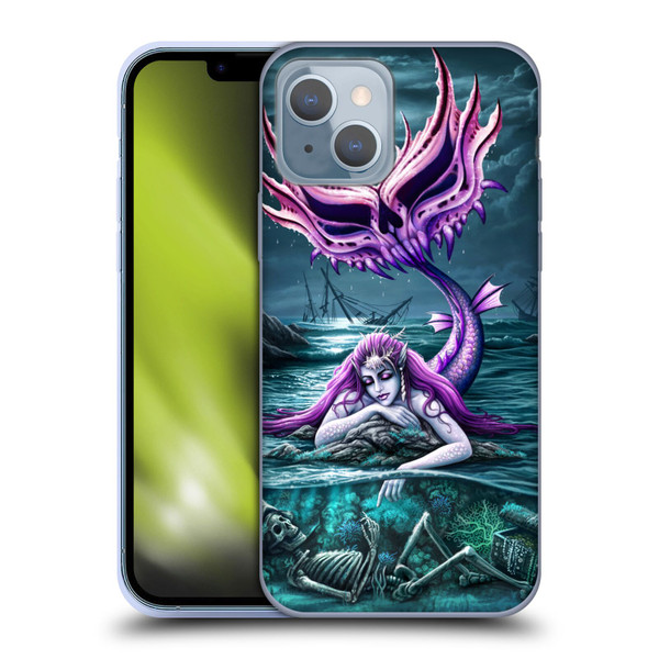 Sarah Richter Gothic Mermaid With Skeleton Pirate Soft Gel Case for Apple iPhone 14