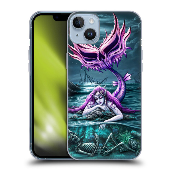 Sarah Richter Gothic Mermaid With Skeleton Pirate Soft Gel Case for Apple iPhone 14 Plus
