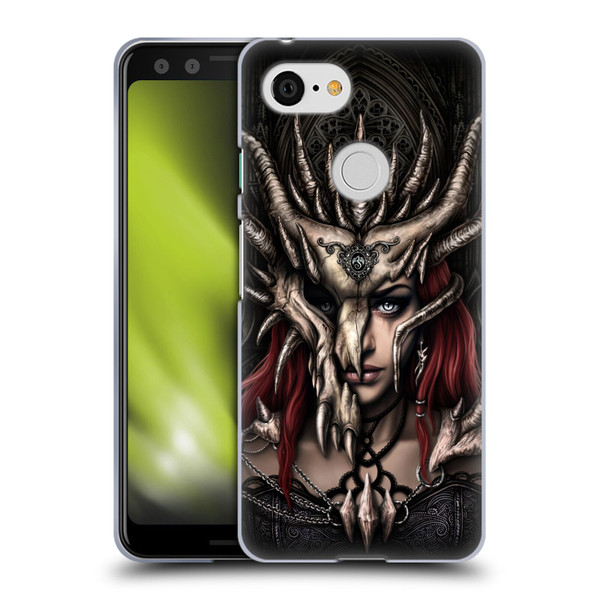 Sarah Richter Gothic Warrior Girl Soft Gel Case for Google Pixel 3