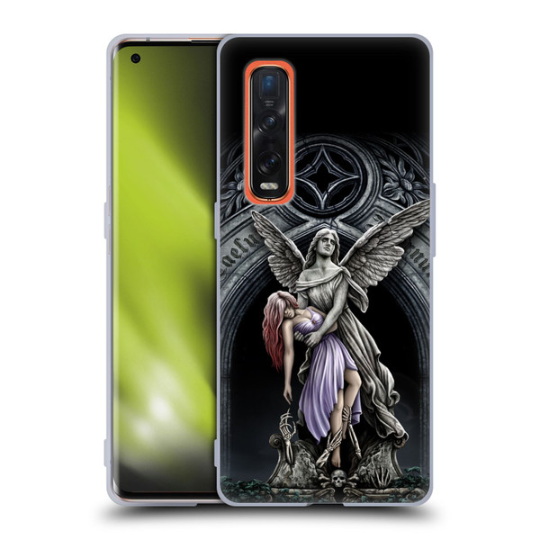 Sarah Richter Gothic Stone Angel With Skull Soft Gel Case for OPPO Find X2 Pro 5G