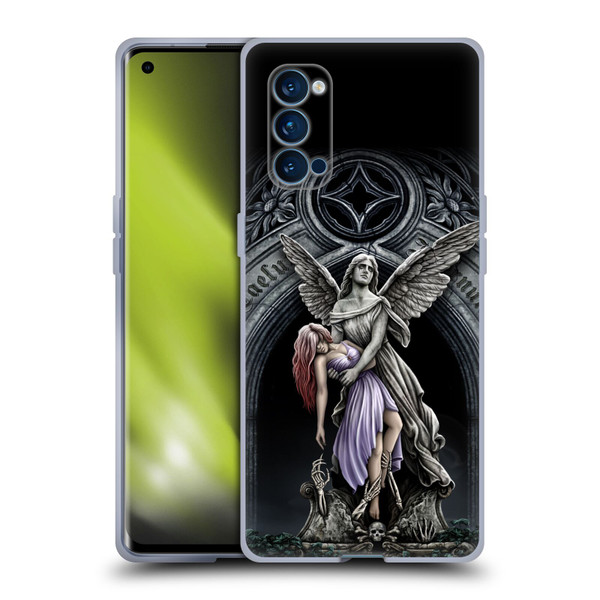 Sarah Richter Gothic Stone Angel With Skull Soft Gel Case for OPPO Reno 4 Pro 5G