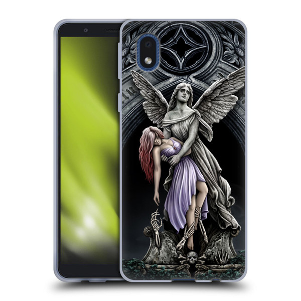Sarah Richter Gothic Stone Angel With Skull Soft Gel Case for Samsung Galaxy A01 Core (2020)