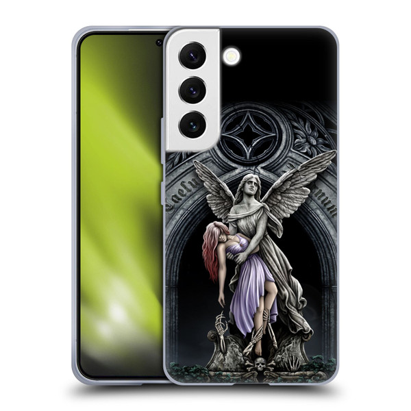 Sarah Richter Gothic Stone Angel With Skull Soft Gel Case for Samsung Galaxy S22 5G