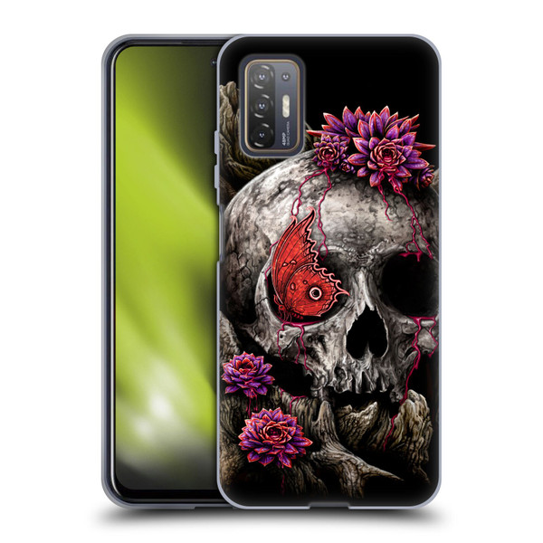 Sarah Richter Skulls Butterfly And Flowers Soft Gel Case for HTC Desire 21 Pro 5G