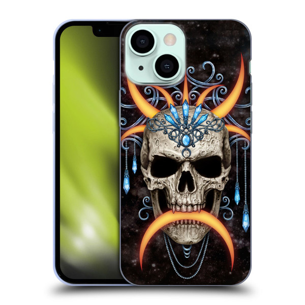 Sarah Richter Skulls Jewelry And Crown Universe Soft Gel Case for Apple iPhone 13 Mini