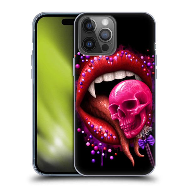 Sarah Richter Skulls Red Vampire Candy Lips Soft Gel Case for Apple iPhone 14 Pro Max