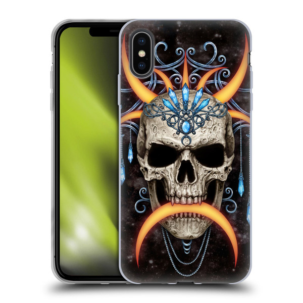 Sarah Richter Skulls Jewelry And Crown Universe Soft Gel Case for Apple iPhone XS Max